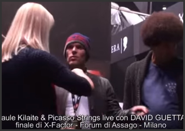 Saule Kilaite & Picasso Strings Quartet live con DAVID GUETTA finale di X Factor ITALIA